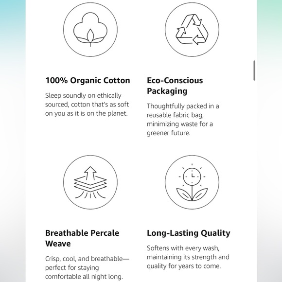 NEW Lane Linen White 100% Organic Cotton Percale Weave Twin Sheet Set Luxury - Picture 12 of 16